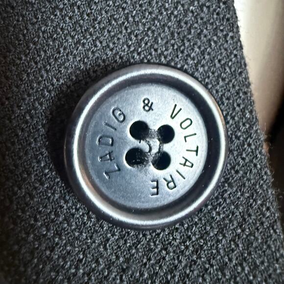 Zadig & Voltaire Veda Bis Deluxe Skull Rhinestone Blazer Size S - Picture 12 of 15